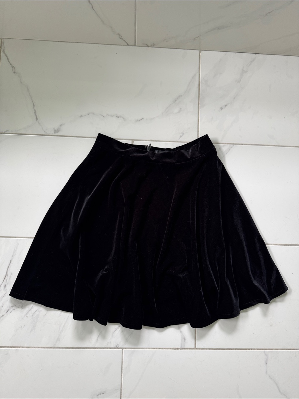 Simons Black Velvet Circle Skirt